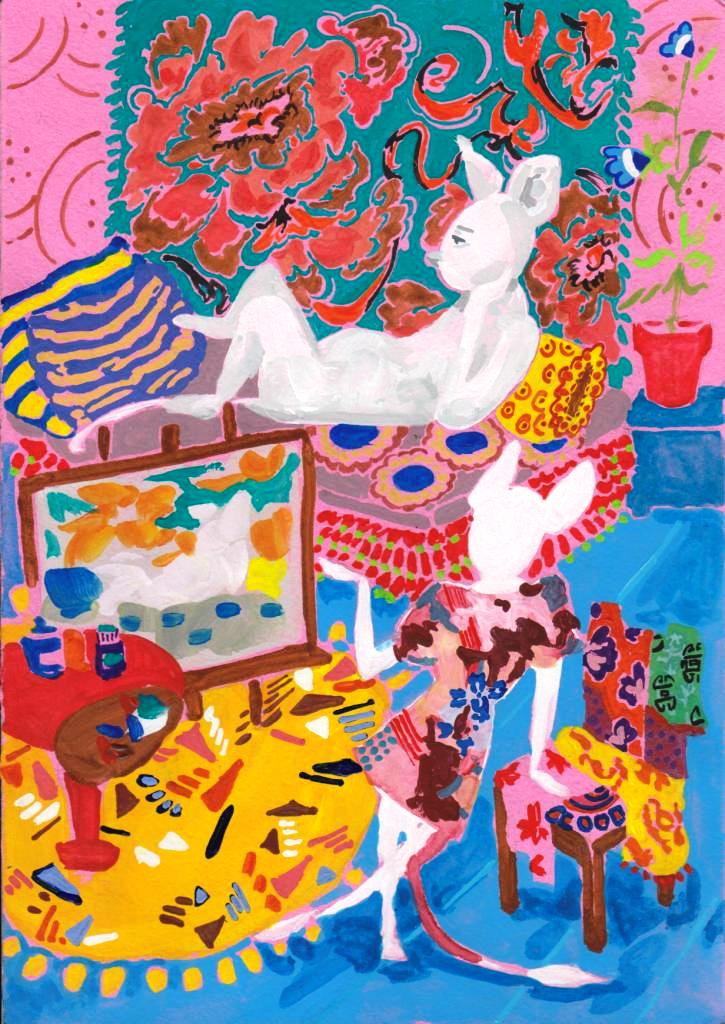 Зориктуева Адиса 14 лет г.Улан Удэ017 Разноцветное семейство.Молодая мышь Марта была известной в своем городе художницей. ДХШ