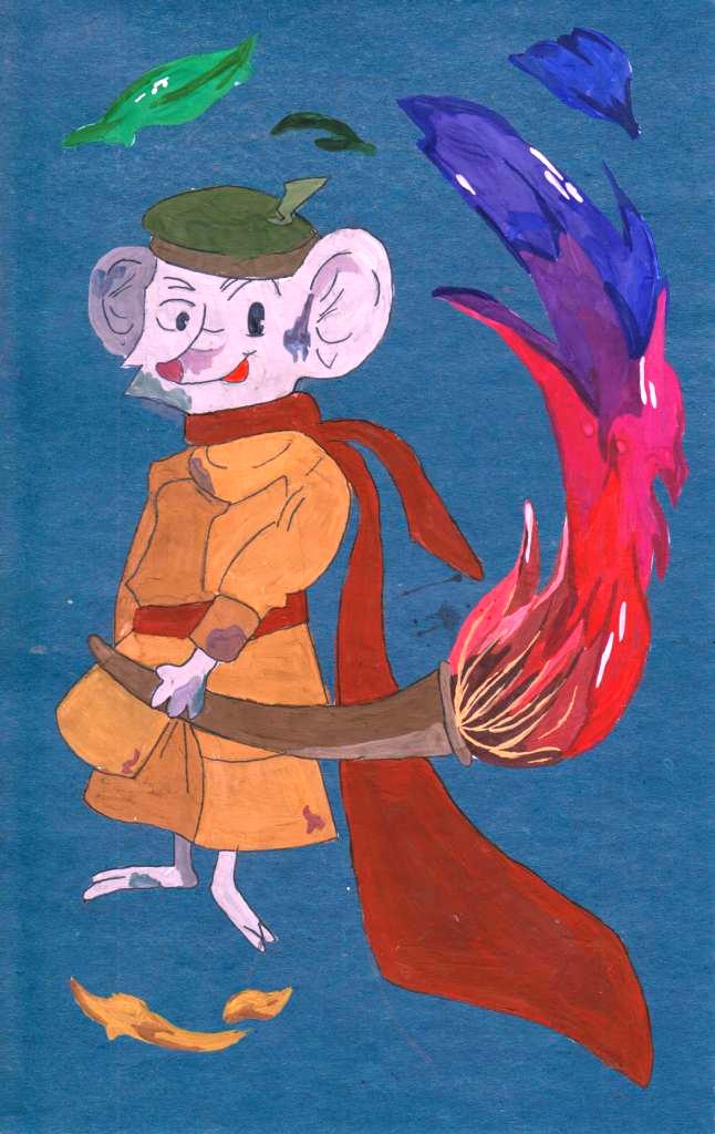 Одекова Вероника14 л. г.Улан Удэ017 Разноцветное семейство.Молодая мышь Марта была известной в своем городе художницей. Гармаева С